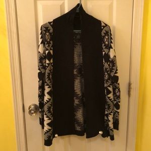 Wet Seal Black and White Cardigan